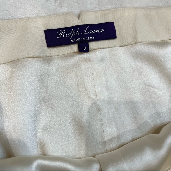 Ralph Lauren purple label silk lined wool ivory pants 10 - Picture 2 of 11